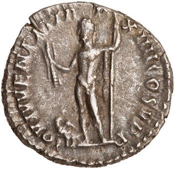 Abbilding 3: Rückseite eines in Rom zwischen 188 und 189 geprägten Silber-Denars, der 1956 in »Tell Kalak« in Jordanien gefunden wurde. © American Numismatic Society.