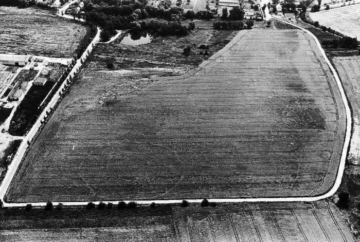 Abbildung 3: Das Luftbild zeigt das Ausmaß der Siedlung. © Landesamt für Denkmalpflege und Archäologie Sachsen-Anhalt, Ralf Schwarz. 
